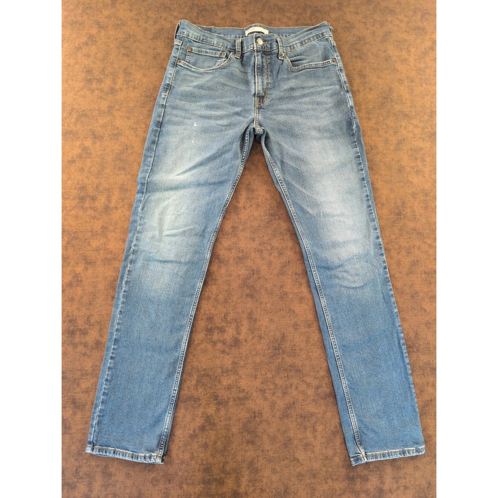 Signature by Levi Strauss Mens Slim Fit Medium Wash Distressed Jeans 34x32.5